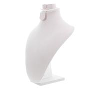 GALPADA Elegant Beige Jewelry Mannequin Bust Stand for Necklace Display Soft Protective Surface Jewelry Showcase Rack for Retail Counters Trade Shows and Exhibitions
