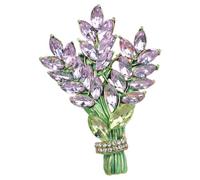 GALPADA Elegant Lavender Flower Brooch Pin Decorative Outfits Accessory for Women, Alloy Material Stylish Clothes Brooches Pin for Headscarf and Birthday Party