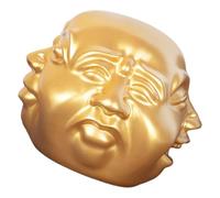 GALPADA Elegant Resin Buddha Head Statue with Four Faces Representing Joy, Anger, Sorrow and Pleasure, Desktop Decoration and Home Decor Enhancement for Office or Living Space