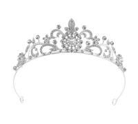 GALPADA Elegant Silver Bridal Wedding Tiara Headband with Rhinestone Sparkle, Comfortable Metal Princess Crown and Bride, for Cosplay Costume or Prom