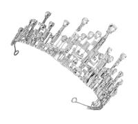 GALPADA Elegant Silver Ice Crown Bridal Hair Accessory with Rhinestone Detail, for Wedding, Birthday, and Celebration, Chic Decorative Crown Adding Charm for Bride