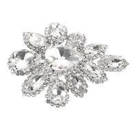 GALPADA Elegant Wedding Dress Brooch for Women Featuring Crystal and Metal Materials, Vintage Style with Shining Rhinestones, Multi-functional Use for Formal Occasions
