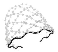 GALPADA Elegant Women's Wedding Hair Accessories Featuring a Delicate Pearl Headband in White, Designed to Add Unique Charm for Bridal Hair Styling on Your Special Day