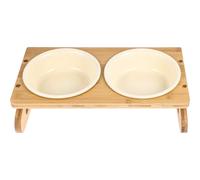 GALPADA Elevated Ceramic Cat Food Bowl for Indoor Feeding Protects Pet's Neck Reusable Design for Household Use