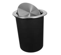 GALPADA Embedded Stainless Steel Trash Can with Flip Lid for Kitchen Countertop Space Saving Built In Garbage Bin with Odor Control Easy Clean Waste Holder for Modern Kitchen Organization