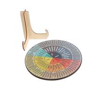 GALPADA Emotional Wheel Chart with Stand Double Sided Wooden Decoration for Office Home Comprehensive Guide to Feelings Tool for Social Workers Counselors