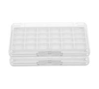 GALPADA Empty Eyeshadow Palette Refillable Cosmetic Container DIY Lipstick Blush Organizer for Travel 2Pcs Portable Box