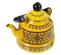 GALPADA Enamel Water Kettle Stovetop Tea Kettle Thickened Portable Boiling Pot with Scald Handle for Camping BBQ and Home Use Resistant Kitchen Teakettle
