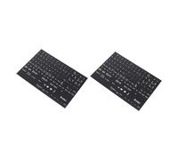 GALPADA English Keyboard Stickers 2 Sheets Self Adhesive Pvc Replacement for Laptop and Desktop Keyboards Black Sturdy Not Easy to Leave Residue