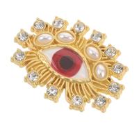 GALPADA Evil Eye Brooch Versatile Accessory Elegant for Women with Imitation Pearl and Rhinestone Meaningful Cultural Symbol and Classic Design for Formal and Casual Outfits