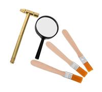 GALPADA Excavation Tool Set with Hammer Brush Magnifier Interactive Archaeology Dig Kit for Discovery Gemstone Dig Kit Educational for Archaeological Exploration and