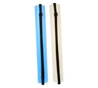 GALPADA Extendable Plastic Drawing Tube and Poster Storage Tube with Shoulder Strap, 2pcs White and Blue, Telescopic Artworks Storage for Artists and Students
