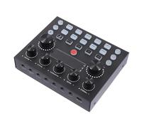 GALPADA External Sound Card for Computer and Tablet 800 Ma Capacity, Electronic Tone Adjustment, Black Iron Shell, Compatible Dj Equipment and Voice Changer for Adults