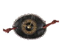 GALPADA Eye Mask Random Color Steampunk with Clock Gear Shape Design Pirate Pu and Alloy Material Single Eye Mask Suitable for Photography for Masquerade and Cosplay Decoration Use