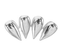 GALPADA Fang Caps and Simple to Clean Design with Comfort Fit Technology 4pcs Silver Copper Plated Teardrop Removable Hip Hop Teeth Grills for Urban Fashion Events and Social Gatherings