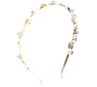 GALPADA Fashionable Alloy Seashell Pearl Hairband for Beach Wedding and Birthdays, Comfortable to Wear Hair Decoration with Sea Star Shape, Bride Headpiece Accessory