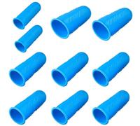 GALPADA Finger Protector Silicone Finger Cots Heat Resistant 10Pcs (2 Large, 6 Medium, 2 Small) Textured Thermal Insulation Sleeves for Household and Food Handling