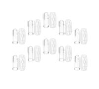 GALPADA Finger Toothbrushes for Teething Relief and Storage Cases with Double-Sided Design 10 Sets Silicone Oral Massagers and Teeth Cleaning
