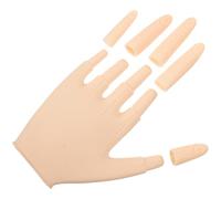 GALPADA Fingernail Beige Practice Joints Silicone Detachable Nail and with Hand Flexible Multipurpose Model for Realistic Manicure Training Salon and Home Use