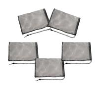 GALPADA Fish Filter Bags Reusable 10pcs Mesh Strainer Polyester Black Drawstring Filter Mesh Bags for Filtering Fish Waste and Uneaten Food Aquarium