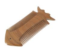 GALPADA Fish Shape Sandalwood Hair Comb Great Hand Feeling No Static Smooth Hair Care Scalp Massage Sturdy Wooden Texture Comb