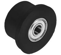 GALPADA Fitness Equipment Roller Wheel, Rolling Roller Shaft, Black Engineering Plastics and Nylon, Quiet Portable Anti-slip Design for Core Strength, Office and Bedroom Use