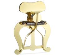 GALPADA Flip Folder Clip with Elegant Design Golden Alloy Trombone Sturdy and Practical Music Lyre for Marching Band Music Sheets for Use with Brass Instruments