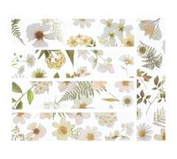GALPADA Floral Bookmarks Peach Blossom 5pcs with Daisy, Chrysanthemum and Dandelion Designs Made of Pet Material, Elegant and Simple Flower Book Marks for Reading Accessories Suitable