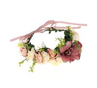 GALPADA Floral Headpiece Lily Flower Silk Garland Headdress for Princess Bride