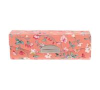 GALPADA Flower Material Case with Retro Lipstick Embroidered Mirror and Orange Cloth Plastic Elegant Lipstick Storage Organizer Wherever You Want