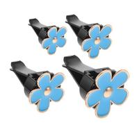 GALPADA Flower Vent Diffuser 4Pcs Set Alloy Daisy Car Air Clip Floral Scent for Car Interior Styling and Freshness