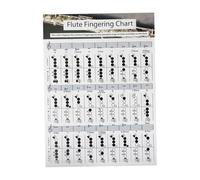 GALPADA Flute Chord Chart for Beginner Music Chord Poster Coated Flute Learning Guide for Practice Finger