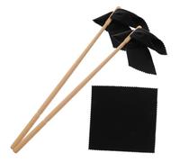 GALPADA Flute Cleaning Rod with Cloth Maple Wood Flute Cleaning Stick for Easy Maintenance and Instrument Protection