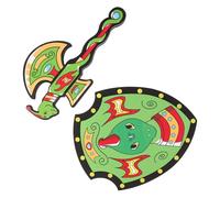 GALPADA Foam Swords Soft Lightweight Halloween Props for Pirate Role Play Fighting Game with and Axe Safe Indoor Cosplay Accessories