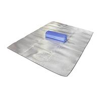 GALPADA Foldable Double-sided Aluminum Camping Mat with Storage Bag, Moisture-proof and Easy to Clean, Thickened Smooth Surface Pad for Riverside Breaks and Backyard Use