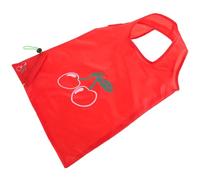 GALPADA Foldable Shopping Bags Made of Sturdy Polyester with Cherry Pattern 5pcs Reusable Tote Bags Compact and Washable for Retail Shopping