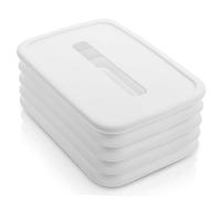 GALPADA Foldable Silicone Tissue Box Holder Soft Napkin Dispenser for Living Room and Dining Table Easy Access Collapsible Tissue Storage Case in White Practical Home Office Decor