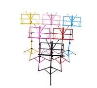 GALPADA Folding Adjustable Music Sheet Tripod Stand Metal Holder for Guitar Accessories Lightweight and Portable Non Slip Feet for Practice and Performance Black