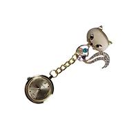GALPADA Fox Cephalothorax Pocket Watch Gold Medical Hanging Watch Rhinestone Inlaid Brooch Pin for Nurse Doctor Portable Elegant Design