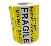 GALPADA Fragile Stickers for Shipping Bright Self Adhesive Warning Labels Handle with Care Decals for Safe Cargo Transportation Reliable Packing for Breakables
