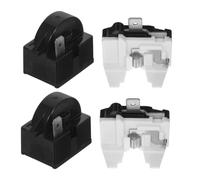 GALPADA Fridge Compressor Starter Relay Plastic and Metal Material with Overload Protector 2 Sets Reliable Compressor Starting for Mini Fridge and Cooler for Varied Settings
