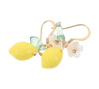 GALPADA Fruit Themed Earrings Lemons Summer Jewelry Women Jewelry Cute Earrings Lemon Earings Golden Stainless Steel