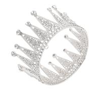 GALPADA Full round Crystal Rhinestone Princess Crown Bride Hair for Wedding Prom Party Sparkly Queen Costume Headpiece