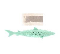 GALPADA Funny Catnip Fish Toy Interactive Wear-resistant Cat Toy for Stress Relief and Dental Care Safe Molar Plaything for Kittens and Indoor Cats Green Design