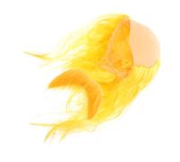 GALPADA Funny Yellow Bald Cap with Fake Beard for Men Realistic Bald Wig Costume Accessory for Halloween Parties Cosplay Instant Transformation Secure Fit
