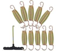 GALPADA Galvanized Trampoline Tension Springs Set 11Pcs with Hooks, Small 9Cm Metal Springs for Outdoor Sports and Garden Trampoline Accessories Replacement