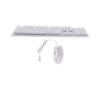 GALPADA Gaming Mechanical Keyboard and Mouse Set with Luminous Back to School Decor, Wired USB Keyboard Mouse Set Gaming Featuring Non Conflict Design, 104 Keys Plastic Construction,