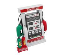 GALPADA Gas Station with Dual Digital Display Voice Prompt Card Swiping DIY Plastic Model Kit Realistic Counting Function Educational Role Play for Early Development and Math Skills