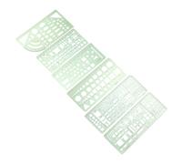 GALPADA Geometric with Set Drawing Pieces 6 Circle Template Templates Drafting Ruler Measurement for for Construction and School Architecture Supplies