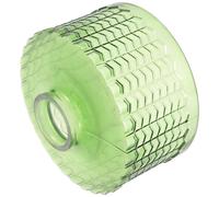 GALPADA Glass Pendant Light Lampshade Replacement, Light Green Decorative Stripe Pattern Design, Contemporary Simple and Convenient Style, for Coffee Shop
